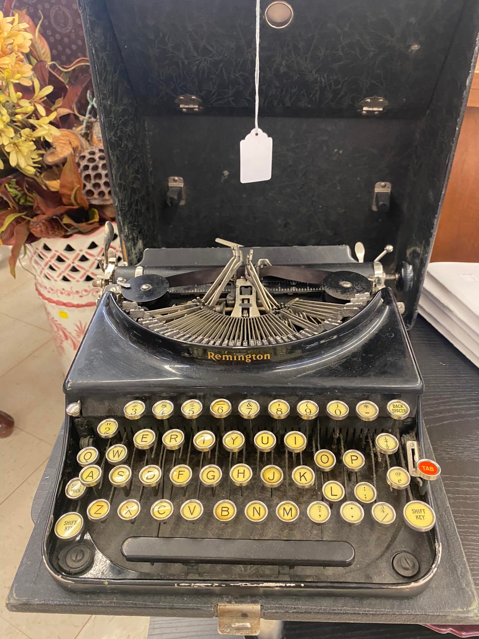 Vintage Remington typewriter available at The Treasure Chest