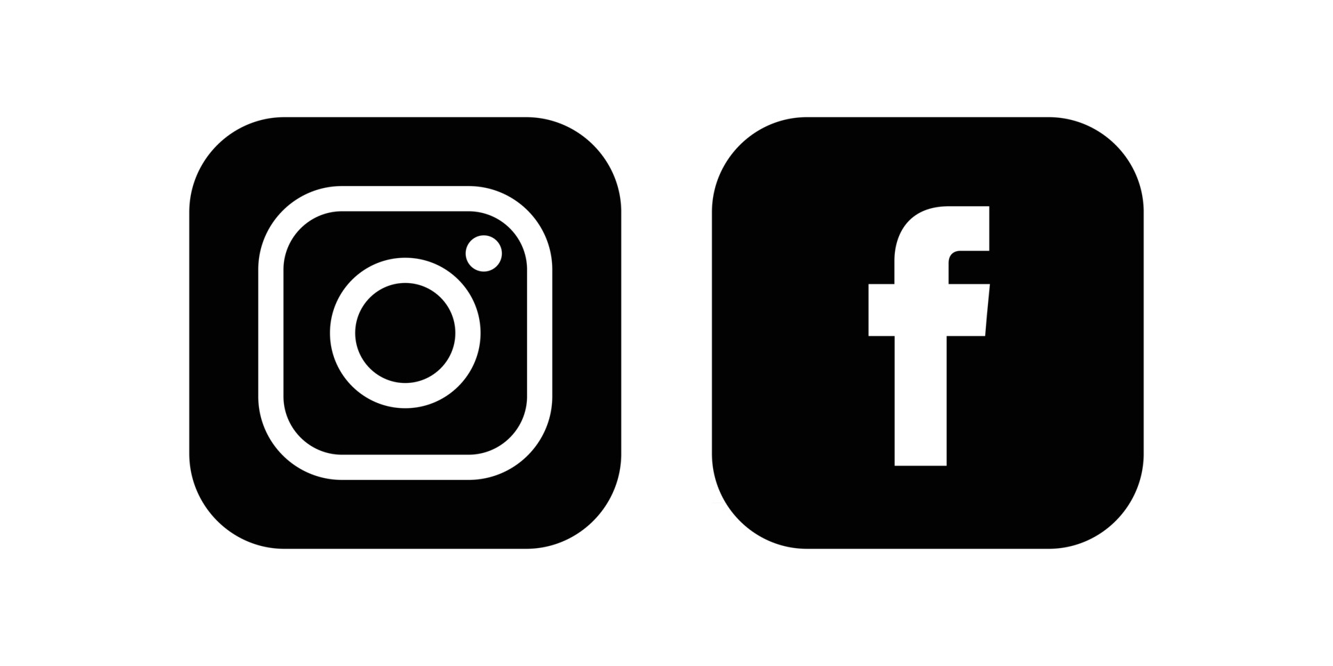 Instagram and Facebook icons